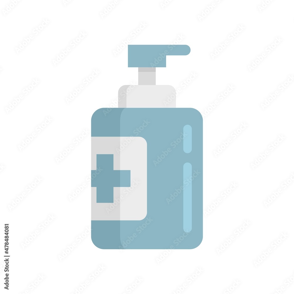 Bacteria antiseptic icon flat isolated vector Bacteria antiseptic icon flat isolated vector