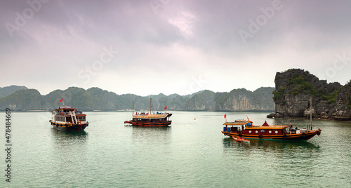 Halong Bay or Halong Bay is a UNESCO World Heritage Site, Vietnam. © Andrey