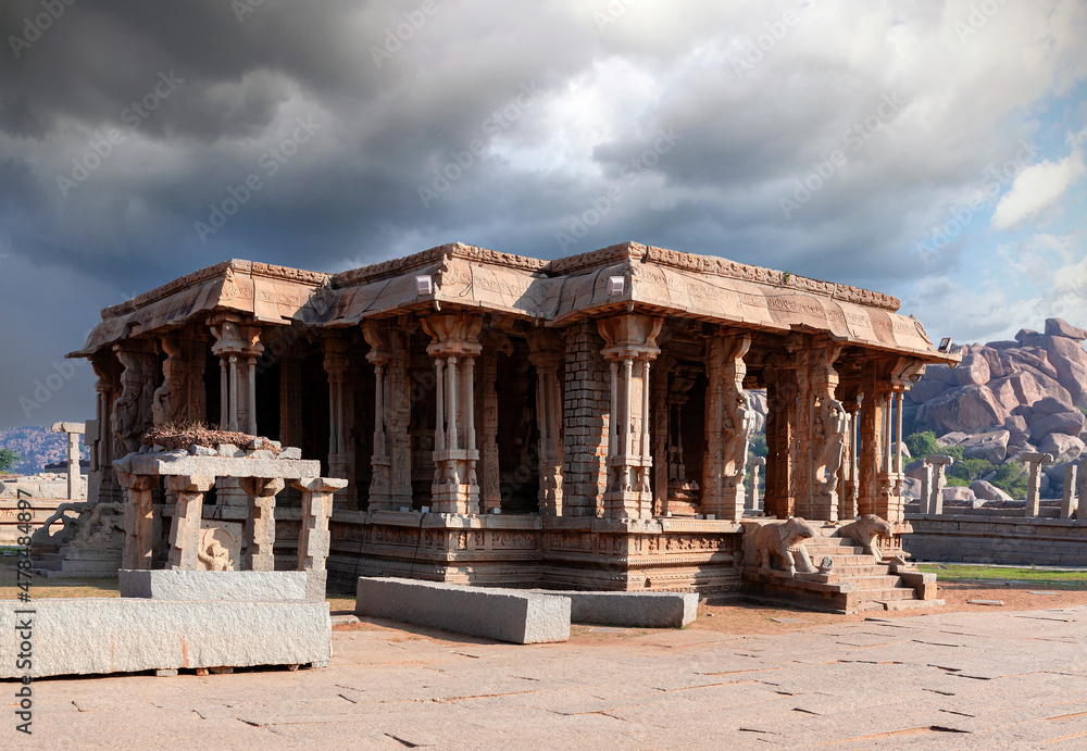 Hampi or Hampe, also referred to as the Group of Monuments at Hampi, is a UNESCO World Heritage Site located in east-central Karnataka, India.