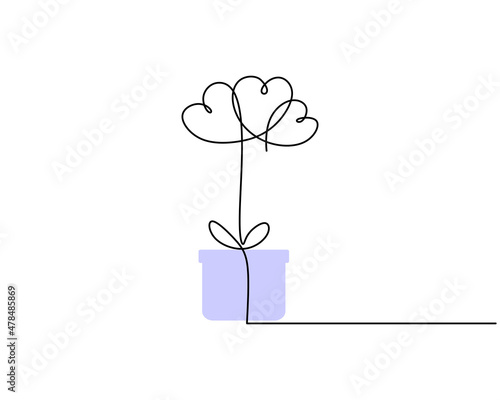 One continuous single line ...