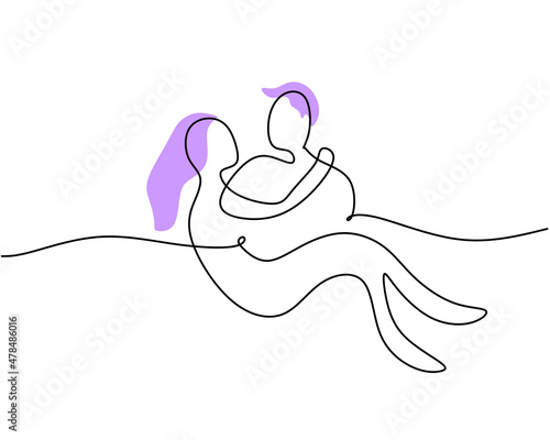 One continuous single line ...