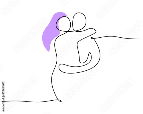One continuous single line ...
