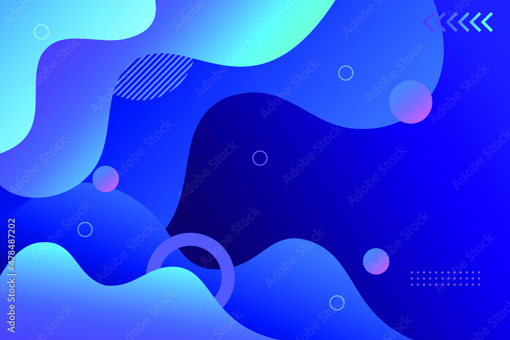 abstract blue background with liquid shape