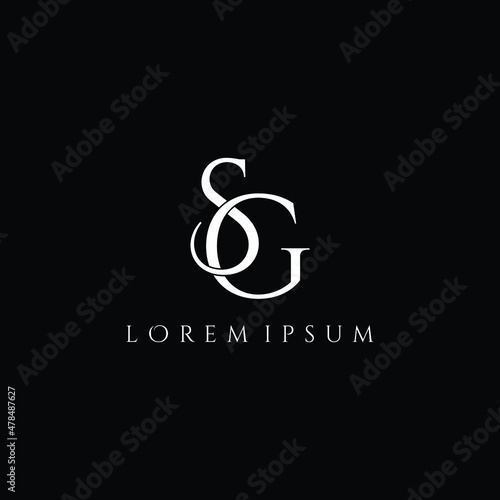 Letter SG luxury logo design vector