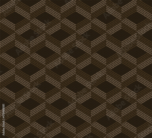 Abstract. brown and black geometric line background pattern seamless. Vector.