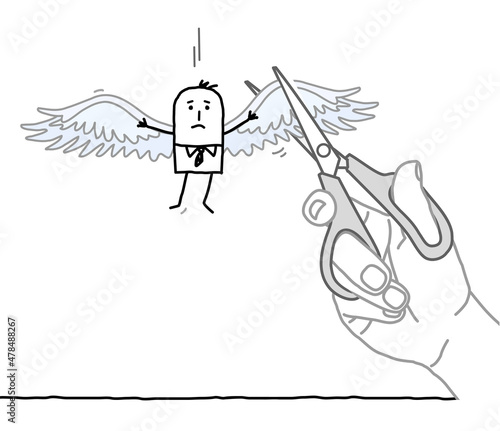 Big Hand , Cutting off the Wings of a Cartoon Man