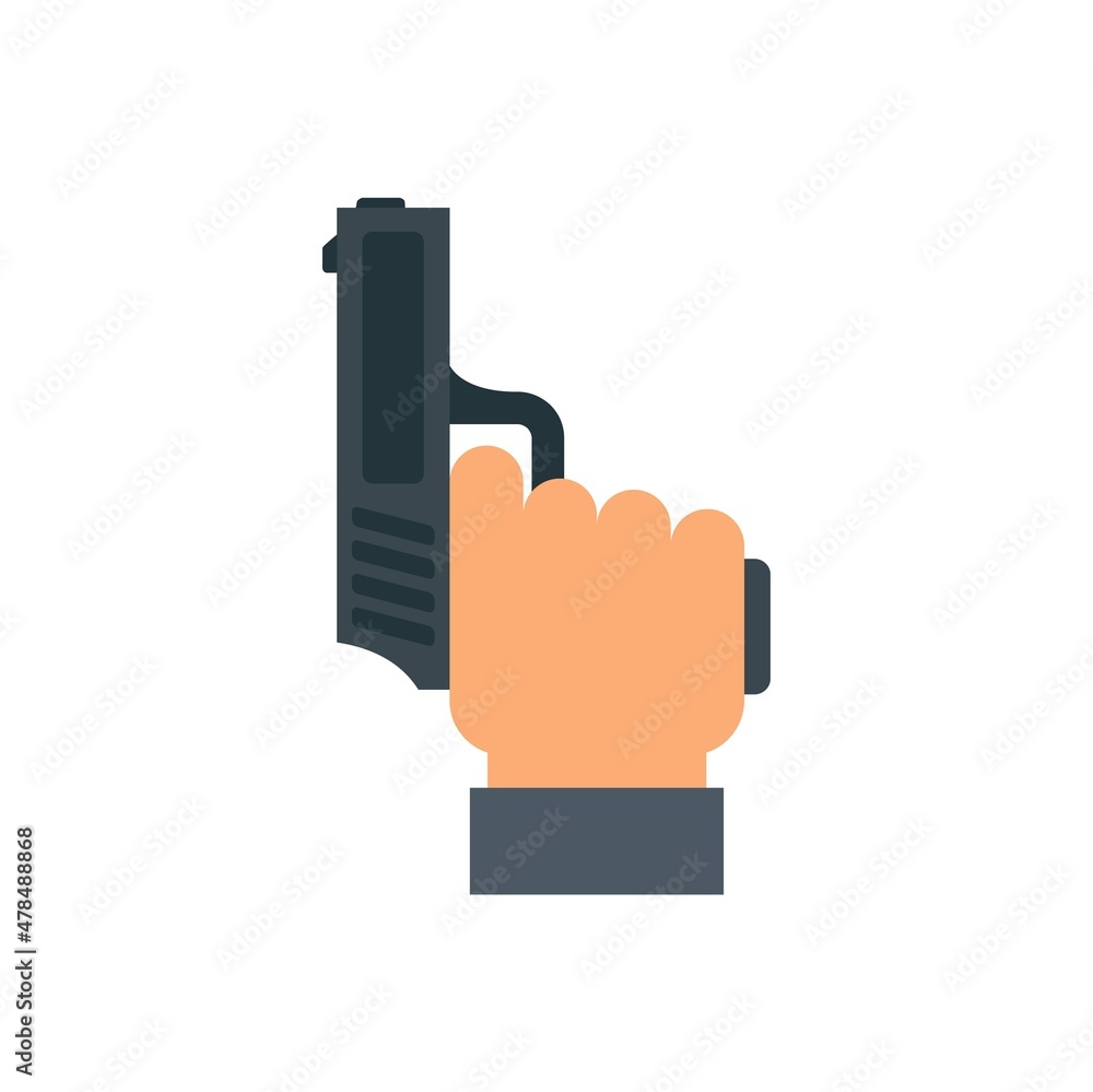 Running start gun icon flat isolated vector Running start gun icon flat isolated vector