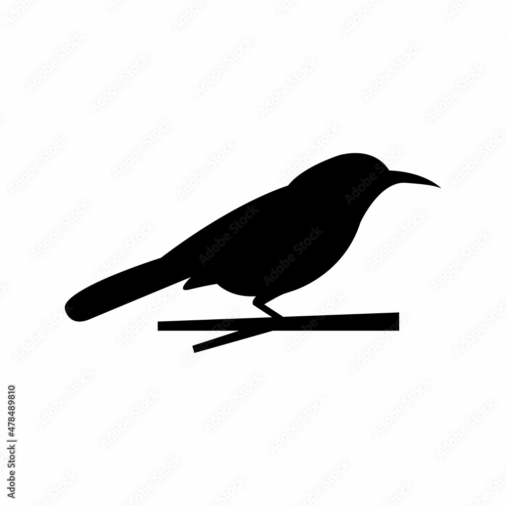 Obraz premium Bird vector icon, bird silhouette design