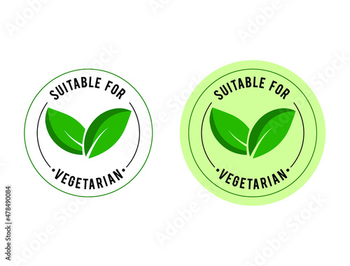 suitable for vegetarians icon vector illustration