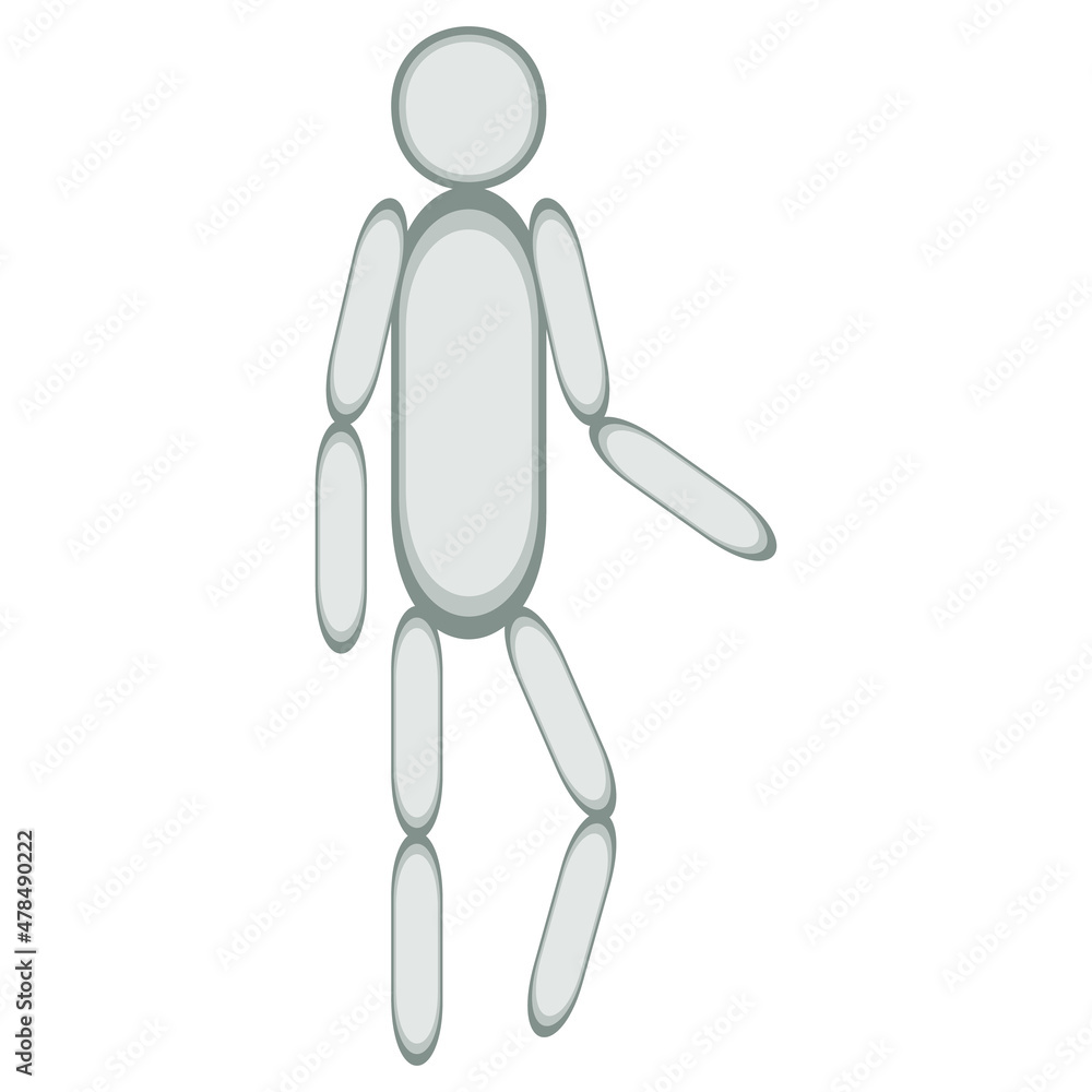A jpeg illustration of a figure isolated on transparent background. Designed for web concepts, templates, prints
