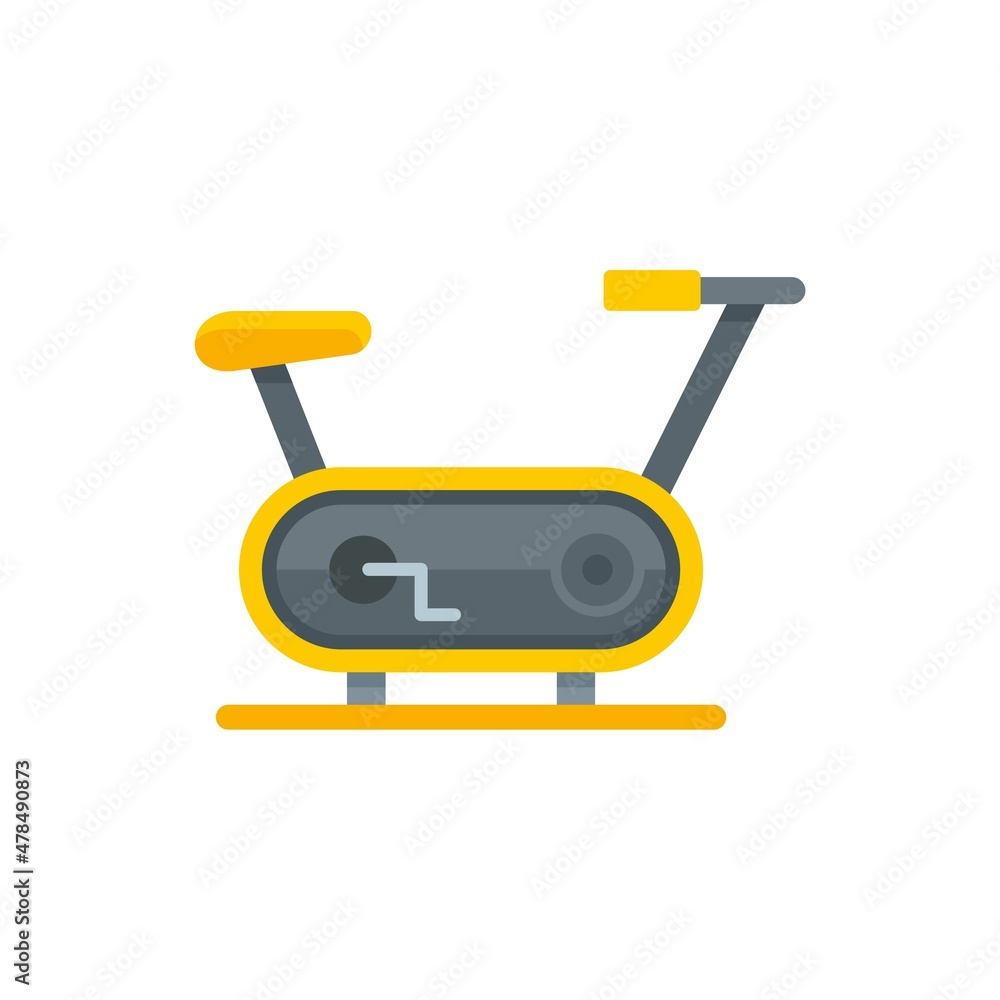 Race exercise bike icon flat isolated vector Race exercise bike icon flat isolated vector