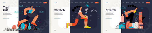 Runners - a set of website templates of running and exercising outside people