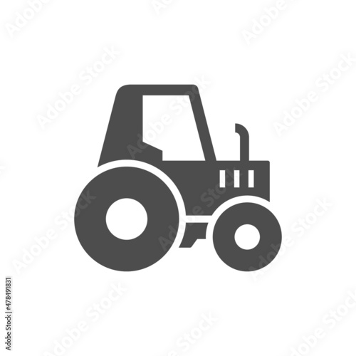 Fototapeta Modern agricultural tractor glyph icon