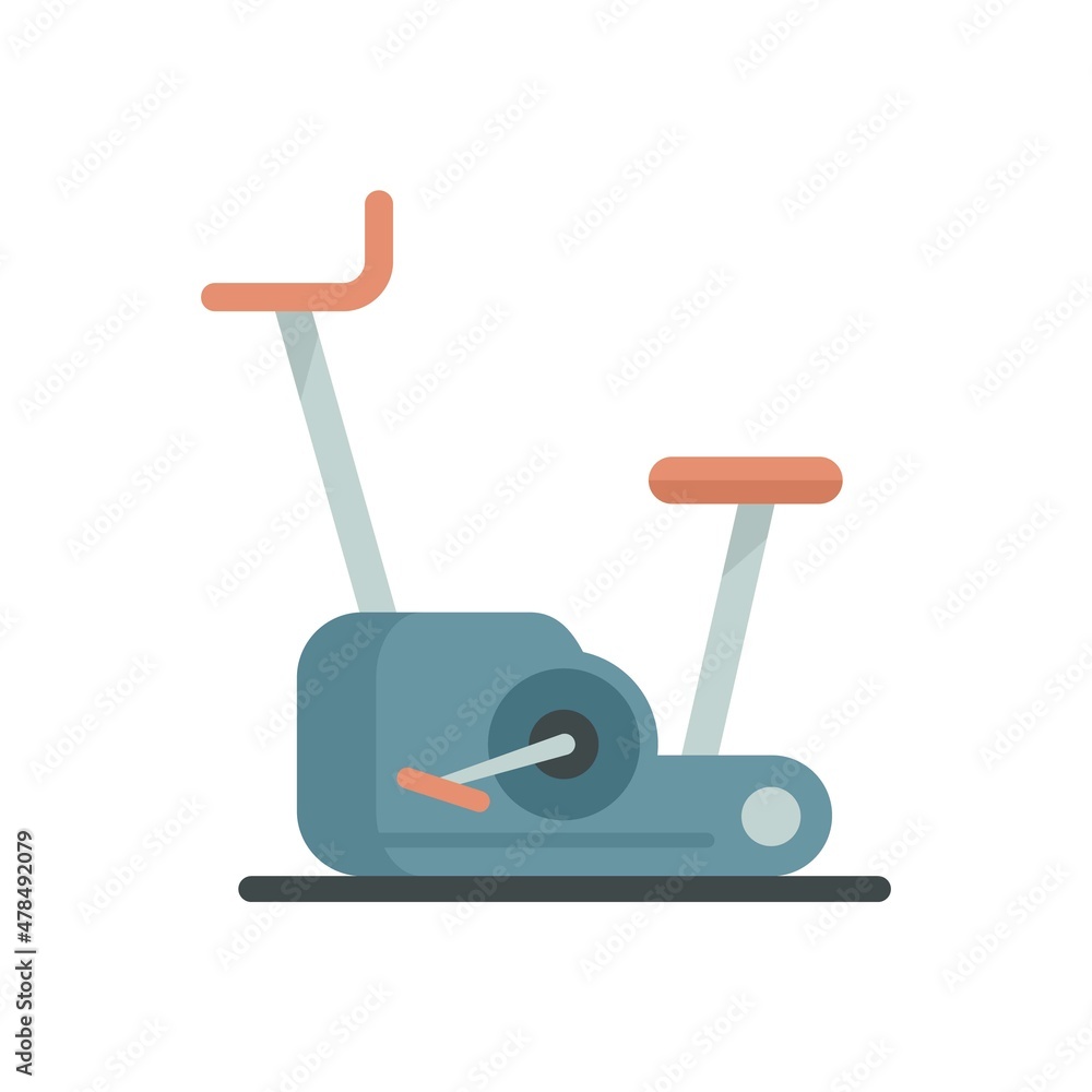 Home exercise bike icon flat isolated vector Home exercise bike icon flat isolated vector