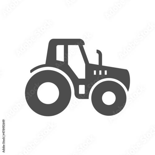 Obraz na plátně Tractor or agricultural vehicle glyph icon