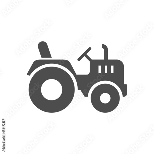 Compact mini tractor glyph icon