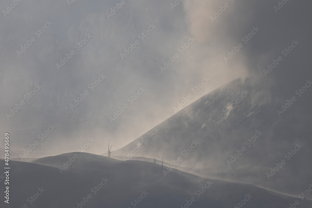 Erupción del Volcán Cumbre Vieja en la isla de La Palma en Canarias. España.