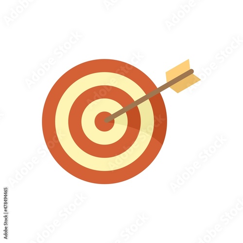 Archer target icon flat isolated vector