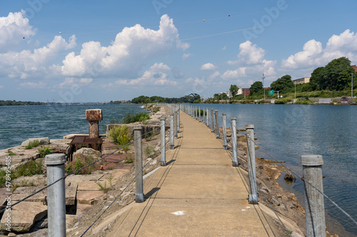 Boardwalk Separating the Niagara River and the Erie Canal photo
