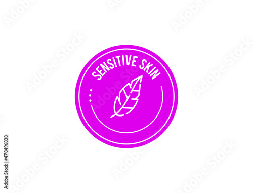sensitive skin icon for cosmetic products