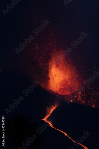Erupción del volcán Cumbre Vieja en la isla de La Palma, Canarias.