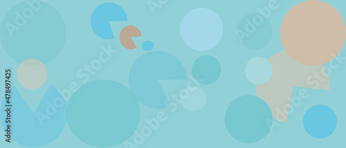Blue background with circles of different diameters with a transparency texture, aqua in the template for the cover. Turquoise pattern for web screensaver.