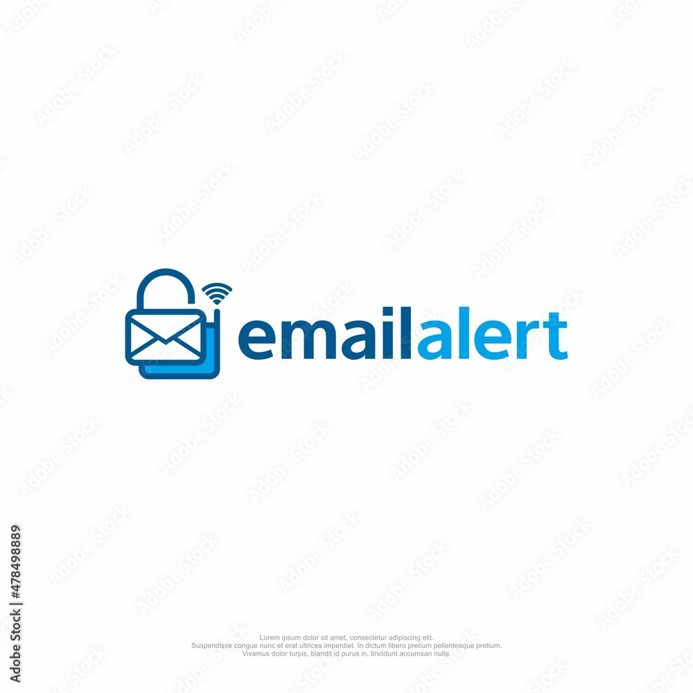 Email notification logo with minimalist style Email notification logo with minimalist style
