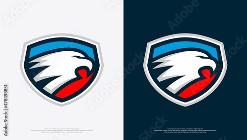 Eagle head sport badge logo
