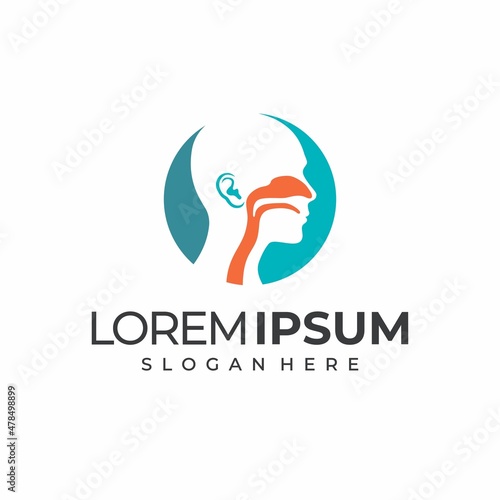ENT & allergy  logo design template