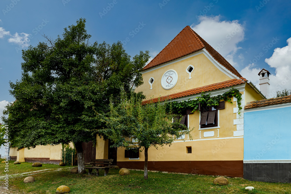 The village farm houses of Viscri in Romania The village farm houses of Viscri in Romania