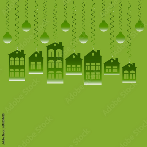 advertising banner or postcard - housewarming, sale or rental of housing on a turnkey basis. Apartments or houses