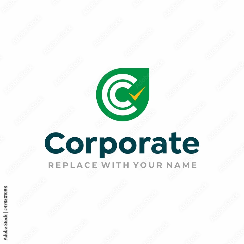 Letter C logo design template in a corporate style Letter C logo design template in a corporate style