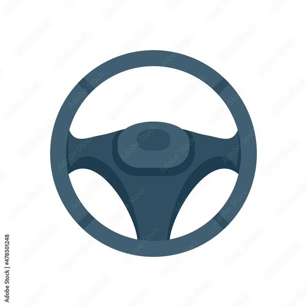 Auto steering wheel icon flat isolated vector Auto steering wheel icon flat isolated vector
