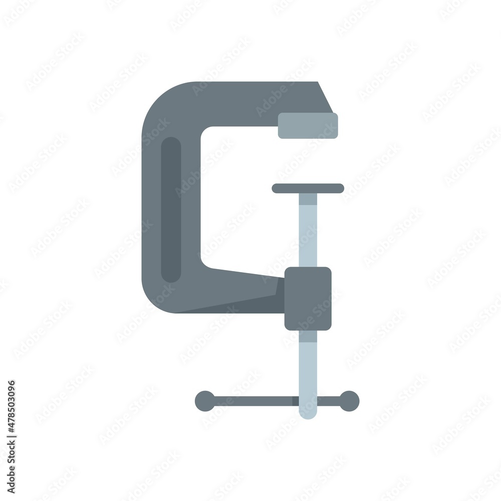 Carpenter clamp icon flat isolated vector Carpenter clamp icon flat isolated vector