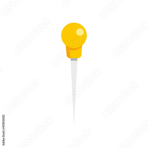 Carpenter needle icon flat isolated vector