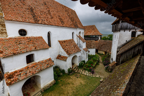 The fortified church of Visrci in Romania	 photo