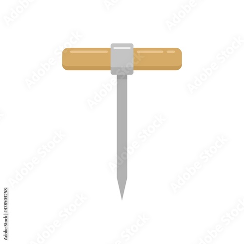Carpenter awl icon flat isolated vector