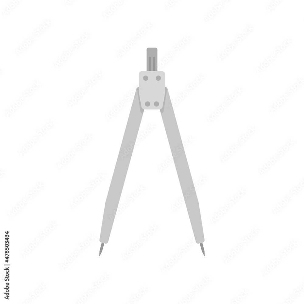 Carpenter compass icon flat isolated vector Carpenter compass icon flat isolated vector