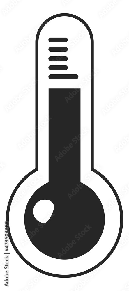 Temperature icon. Mercury in glass. Weather symbol Temperature icon. Mercury in glass. Weather symbol