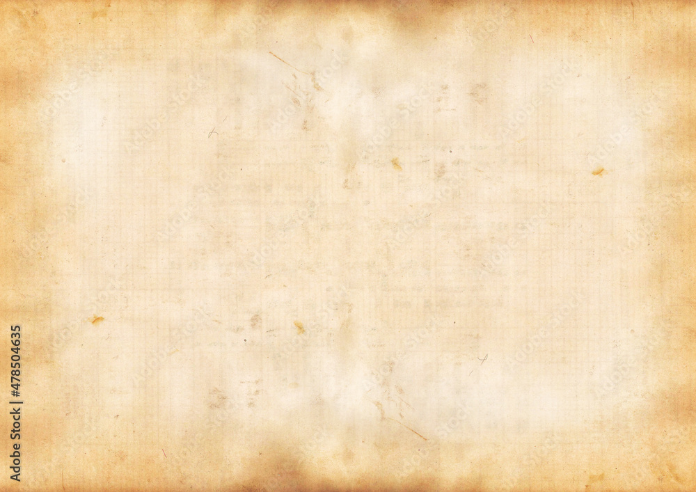 Old yellow paper with scratches and vignette. Texture. Background from writing retro paper. Parchment Old yellow paper with scratches and vignette. Texture. Background from writing retro paper. Parchment