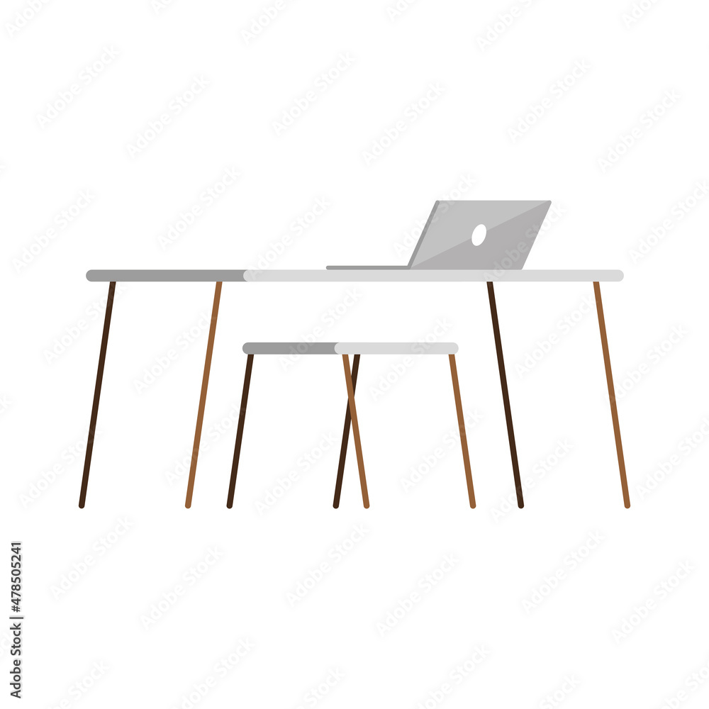 Fototapeta premium desk with laptop