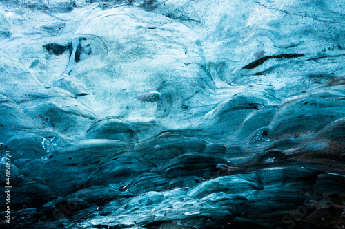 Ice Caves in Glacier at Jokulsarlon, Iceland