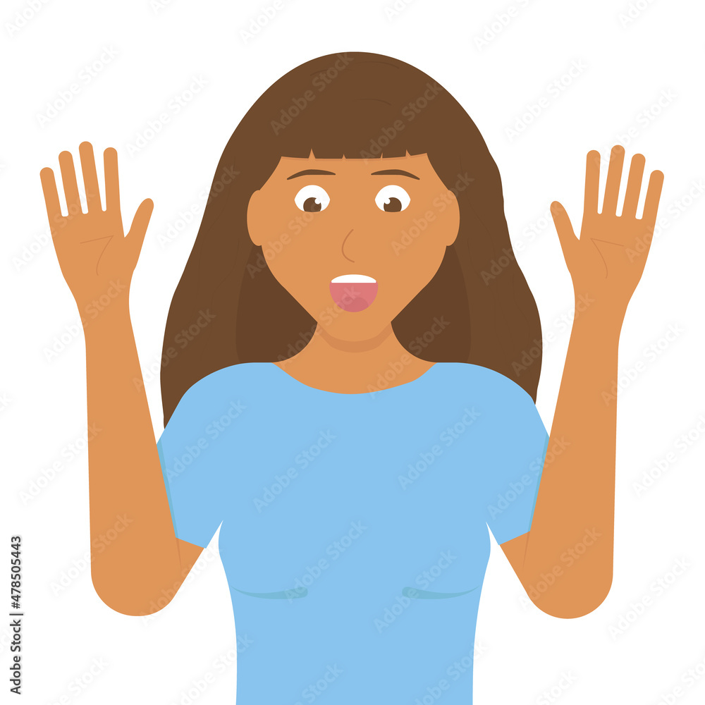 Surprised and amazed woman with her mouth open. Wow effect. Surprised and amazed woman with her mouth open. Wow effect.
