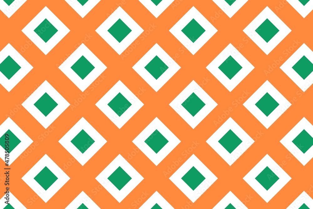 Geometric pattern in the colors of the national flag of Ireland. The colors of Ireland. Geometric pattern in the colors of the national flag of Ireland. The colors of Ireland.