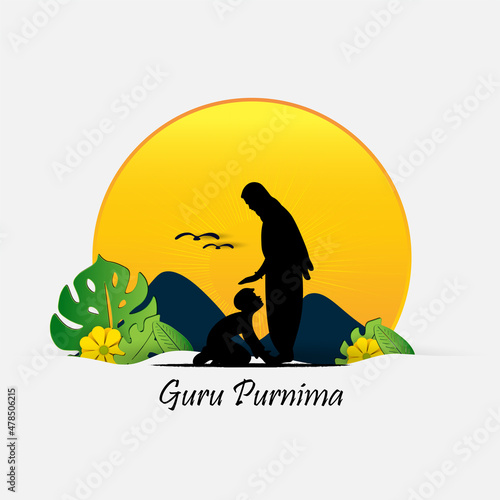 vector illustration of Guru purnima.