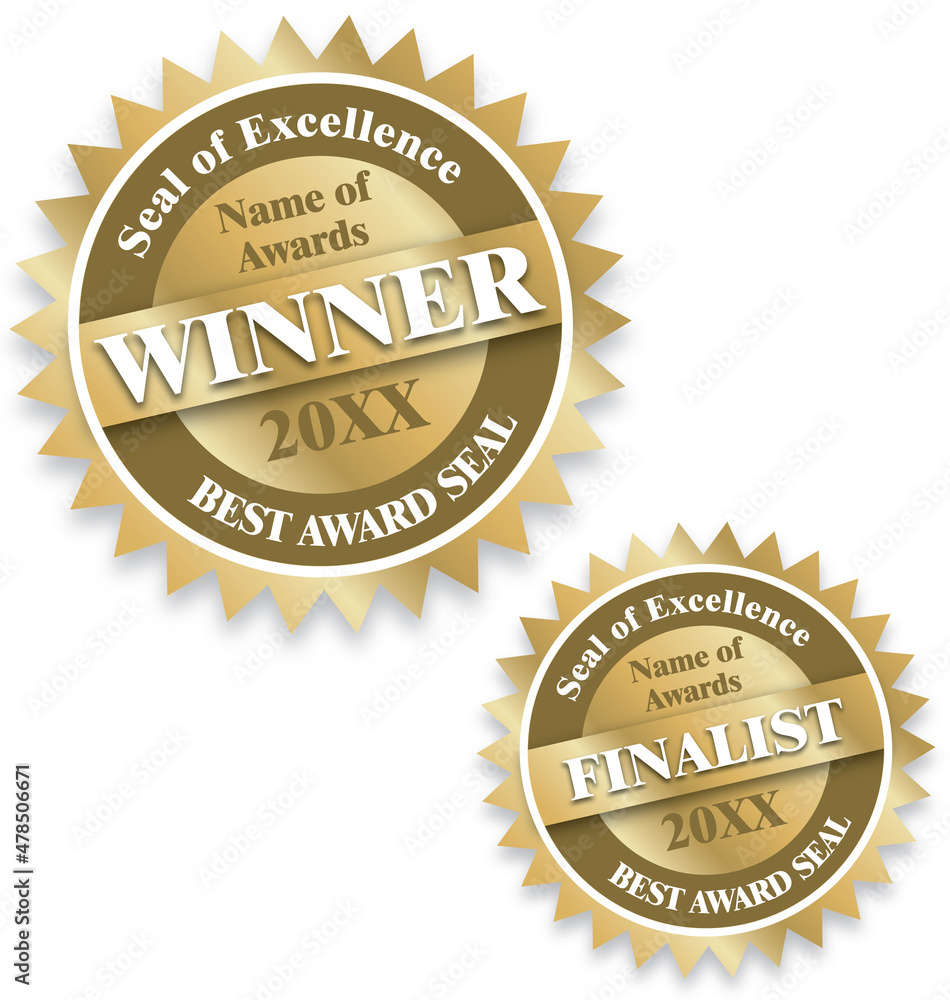 winner and finalist certificate award seals winner and finalist certificate award seals
