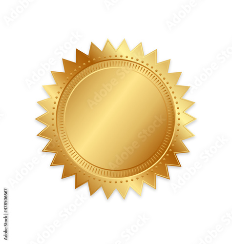 blank gold document award certificate seal
