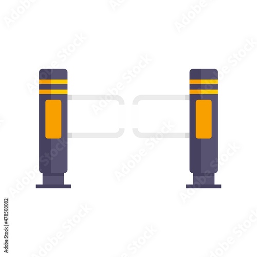 Control turnstile icon flat isolated vector