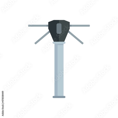 Automatic turnstile icon flat isolated vector