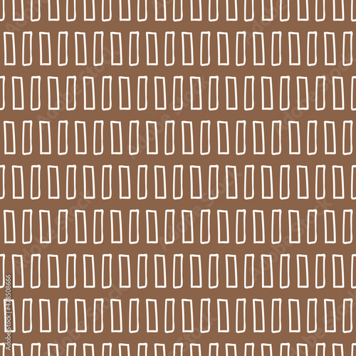 Gender neutral geometric shape seamless vector background. Simple whimsical abstract two tone pattern. Kids nursery wallpaper or scandi all over print. 